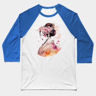 Colorful Geisha Baseball T-Shirt